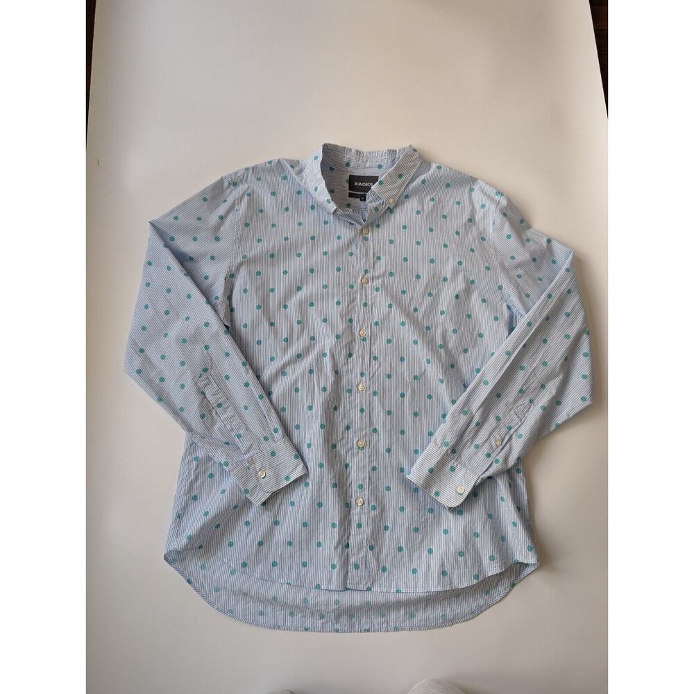 Bonobos XXL Slim Fit Blue Striped Button Down Shirt